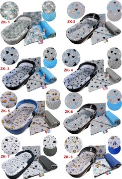 duży kocyk z poduszką 75x100 + wkładka do gondoli