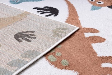 КОВЕР ДЛЯ ДЕТЕЙ FUN 160x220 ДИНОЗАВРЫ кремовый #O565
