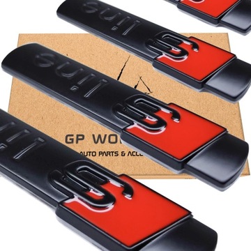 EMBLEMAT ZAMIENNIK DO S-LINE ZNACZEK NAKLEJKA CZARNY MAT