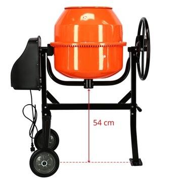 Betoniarka Budowlana 100L Mieszarka Żeliwny Wieniec Podwójne Dno 2mm