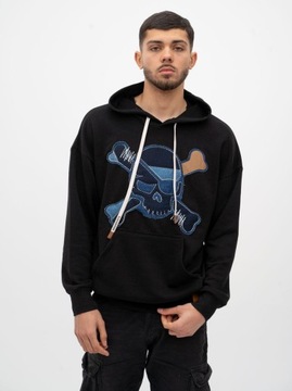 Bluza Z Kapturem Pirat CZASZKA HOODY Czarna L