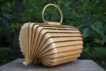 Бамбуковая складная сумка CONCERTINA из Японии.