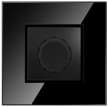 WŁĄCZNIK WYŁĄCZNIK ŚWIATŁA SZKLANY ŚCIAMNIACZ W RAMCE SZKLANEJ CZARNY LED