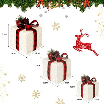 НАБОР ИЗ 3 ДЕКОРАТИВНЫХ СВЕТОДИОДНЫХ КОРОБОК CCLIFE