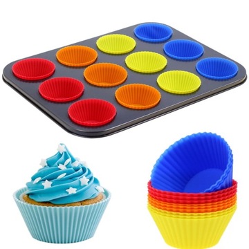Duża blacha, forma, foremka do pieczenia Muffinek, Babeczek +12 foremek