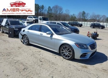 Mercedes Klasa S W222 2019 Mercedes-Benz Klasa S 2019r., 450, od ubezpieczalni 3.0 Benzyna 362KM