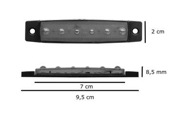 2X LAMPY SVĚTLO KONTURA 6 LED