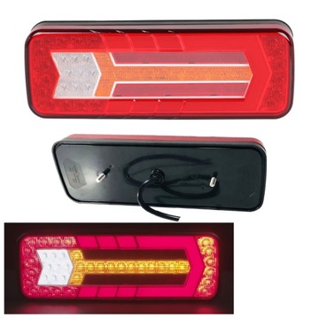 Lampa tylna LED zespolona neon dynamiczny kierunkowskaz 12V 24V ARROW