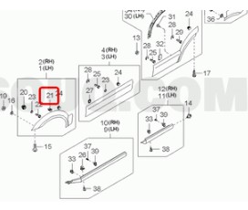 Силовой клип. Полосы Kia Sorento OE 0K092 60408