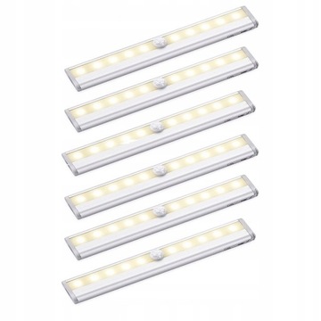 6x SAMOPRZYLEPNA LAMPKA LED CZUJNIK RUCHU BATERIE