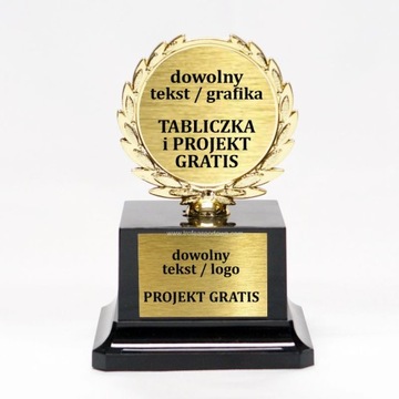 NAJTAŃSZA statuetka UNIWERSALNA 11cm z dowolnym nadrukiem +DWIE WKLEJKI ALU