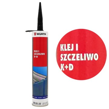 WURTH Klej i Szczeliwo w Jednym Kolor Czarny Tuba 300ml Mocny Elastyczny