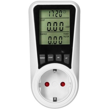 Watomierz Licznik Poboru Prądu Podświetlany SCHUKO