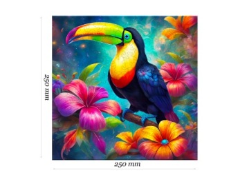 Пазл деревянный 25 х 25 см ТУКАН 155 деталей Пазл деревянный