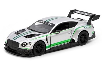 KINSMART BENTLEY CONTINENTAL GT3 model 1:38 srebrny