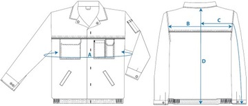 245g BLUZA KURTKA MOCNA ROBOCZA MONTERSKA MĘSKA WARSZTATOWA DO PRACY GRUBA