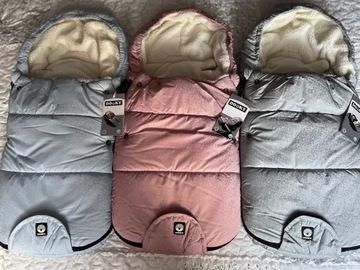 Śpiworek do WÓZKA fotelika gondoli UNIWERSALNY 0-9m Frosted Pink DOOKY