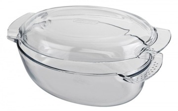 ОВАЛЬНАЯ ПОСУДА ДЛЯ ЗАПЕЧКИ ИЗ ПИРЕКСА 5,8 Л С КРЫШКОЙ