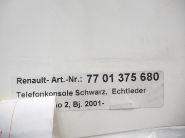 OSŁONA BOCZEK PODŁOKIETNIK RENAULT OE 7701375680