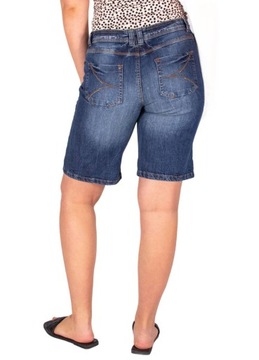 KRÓTKIE SPODENKI jeansowe damskie PLUS SIZE dżinsowe PRZED KOLANO 46 3XL