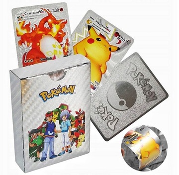 SREBRNE KARTY POKEMON ZESTAW 55SZT KOLEKCJONERSKIE SILVER