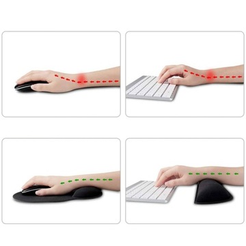 Набор эргономичных гелевых ковриков для мыши Strado на запястье.