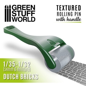 Green Stuff Rolling Pin with Handle Dutch Bricks