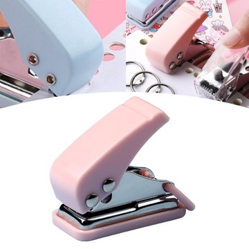 Ręczny Mini Dziurkacz Pojedynczy Różowy 5cmx2.4cm