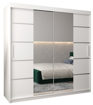 Szafa przesuwna dwudrzwiowa z lustrem V4 200 cm