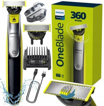 GOLARKA PHILIPS ONEBLADE 360 DO BRODY CIAŁA MASZYNKA TRYMER DO ZAROSTU