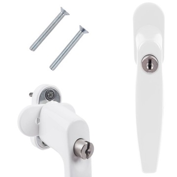 РУЧКА ОКОННАЯ ДЛЯ ОКОН ПВХ, БЕЛЫЙ КЛЮЧ