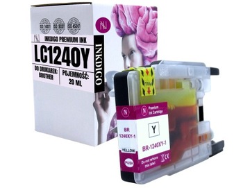 ŻÓŁTY TUSZ LC1240 LC1280 do DRUKARKI BROTHER DCP-J525W J725DW J925DW XL