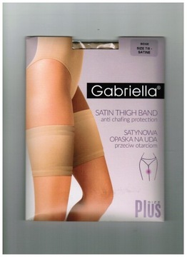 Satynowa opaska na uda Gabriella Beige 7/8