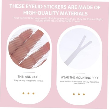 2 кружевных стикера на двойное веко, стикер на веко с пинцетом, стикер