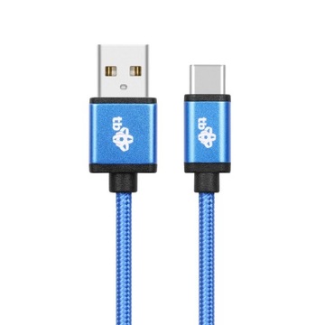 Кабель TB USB-USB C, 1,5 м, синий премиум-шнур