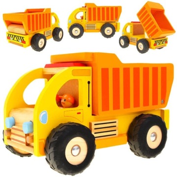 Drewniane auto WYWROTKA pojazdy budowlane ZA1810