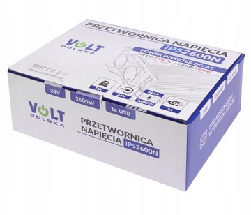 PRZETWORNICA 24V 230V SAMOCHODOWA NAPIĘCIA 2600W