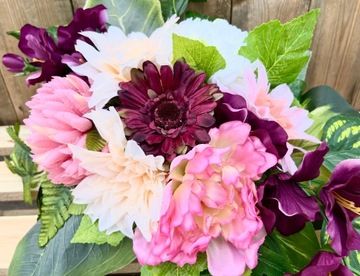 Осенний букет цветов, цветочная композиция, украшение для памятника, могилы, кладбища