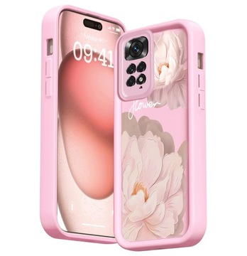 ETUI DO XIAOMI REDMI NOTE 11 PRO / 12 PRO 4G SILIKON OCHRONA KWIATY + SZKŁO