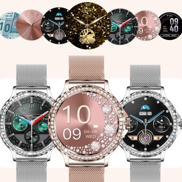 SMARTWATCH ЖЕНСКИЕ ЧАСЫ МЕНЮ ВЫЗОВОВ PL ПУЛЬС ДАВЛЕНИЕ ДВЕ РЕМЕШКА + БЕСПЛАТНО