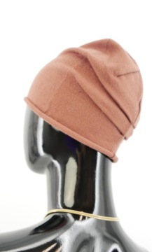 ШАПКА ЖЕНСКАЯ КОРИЧНЕВАЯ ВИСКОЗНАЯ С ЦИРКОНИЕМ