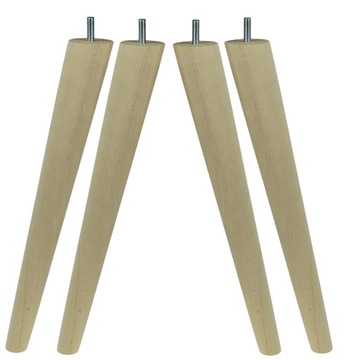 Ножки Ножки деревянные, необработанные, 45 см + комплект листового металла