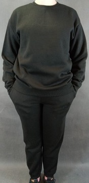 Komplet dresowy czarny bluza, spodnie Boohoo r. 38