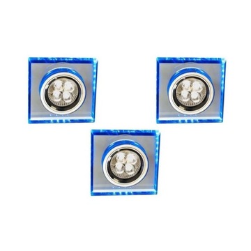 Oprawa stropowa + niebieski LED zestaw 3szt SS-22