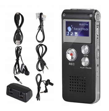SZPIEGOWSKI DYKTAFON MP3 AUDIO 8GB DETEKCJA +SŁUCHAWKI