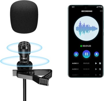 MOZOS Lavmic1 проводной петличный микрофон для цифровой зеркальной камеры с мини-разъемом + петличный зажим