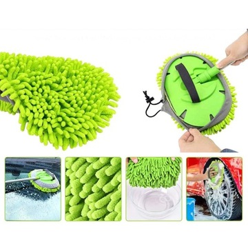 ЩЕТКА ДЛЯ МОЙКИ АВТОМОБИЛЯ С ТЕЛЕСКОПИЧЕСКИМ УДЛИНИТЕЛЕМ И СМЕННОЙ ШВАБКОЙ