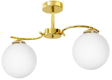 LAMPA WISZĄCA SUFITOWA ŻYRANDOL ZŁOTA KULE LED