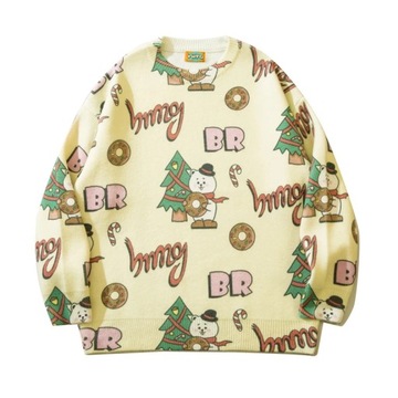 Japanese Cartoon Loose Sweater Men's Autumn Winter