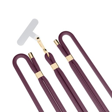 Fioletowa regulowana smycz na szyję do telefonu/smartfona3mk EasyClip Elite